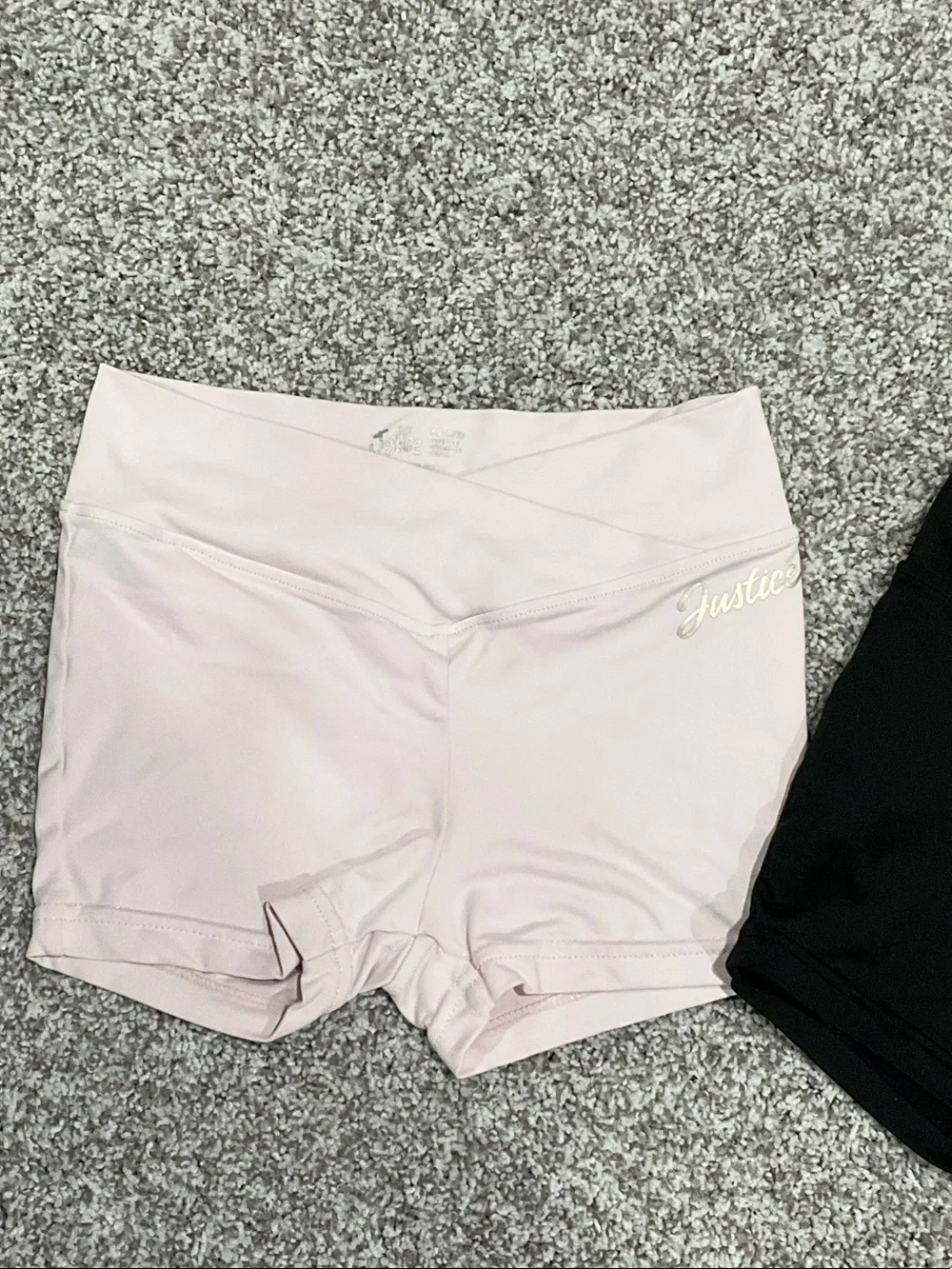 Justice Girls' Bike Shorts Set - Black & Light Pink